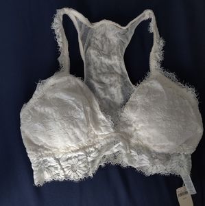 New, never worn Aerie lace padded racerback bralette medium